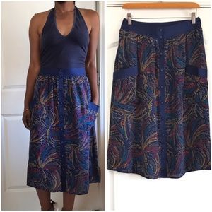 Hype Silk Colorful Dotted Skirt with Pockets